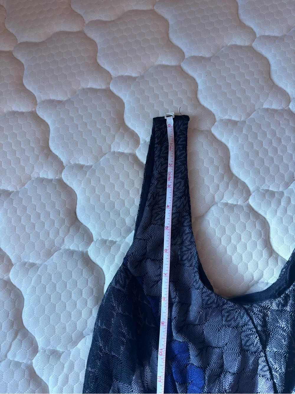 Free People Textured Sleeveless Dress in Black & Navy